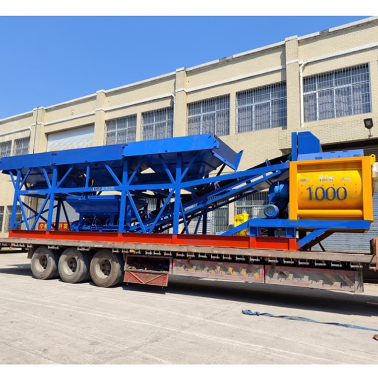 2 HZS60 mobile concrete batch plant